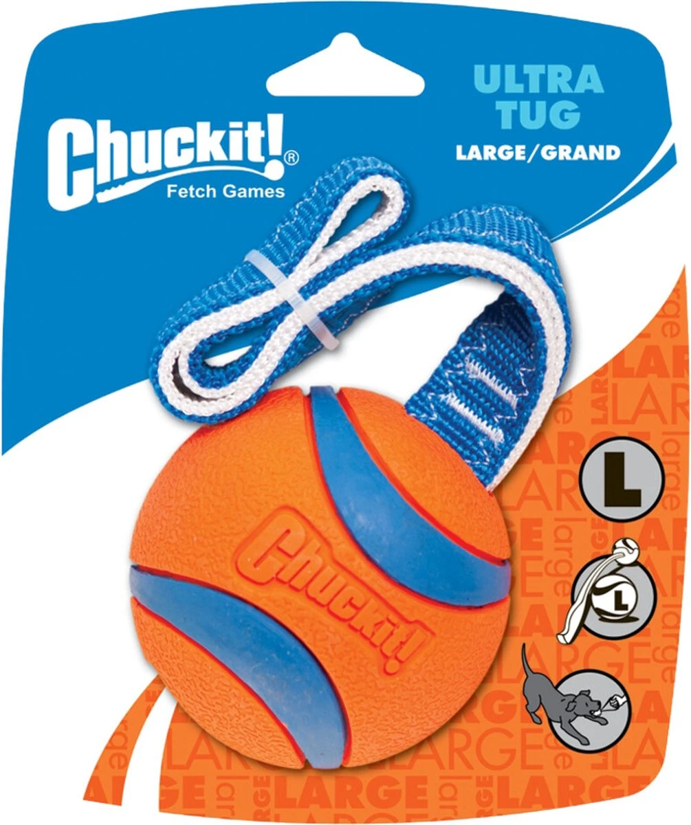 Chuckit! Chuckit Ultra Tug – Hondenspeelgoed - Blauw/Oranje – Large - ø 7 Cm