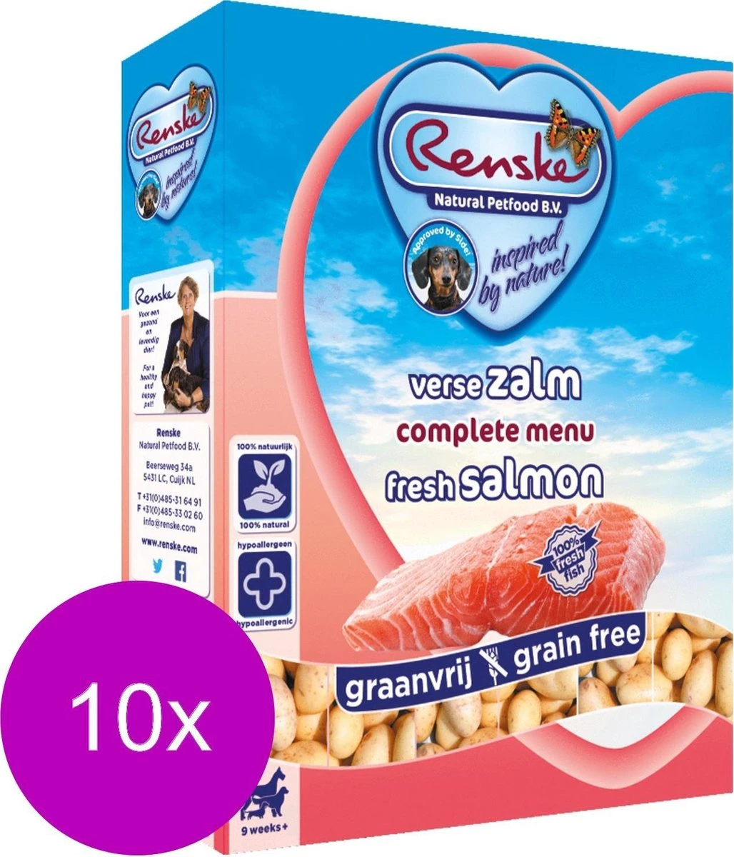 Renske Vers Vlees Zalm Graanvrij - Hondenvoer - 10 X 395 Gr - Afbeelding 5