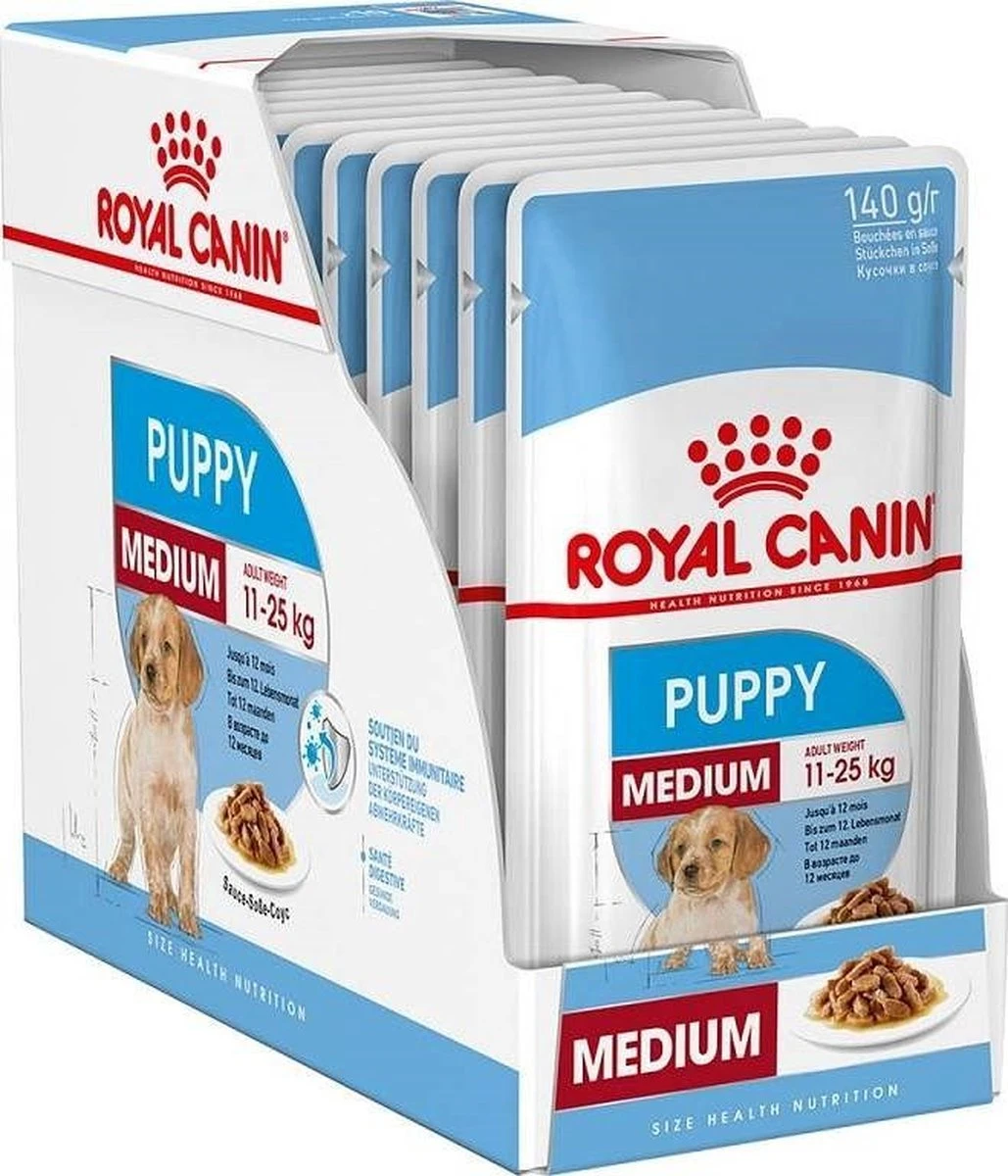Royal Canin Shn Medium Puppy Pouch - Hondenvoer - 10 X 140 G - Afbeelding 19