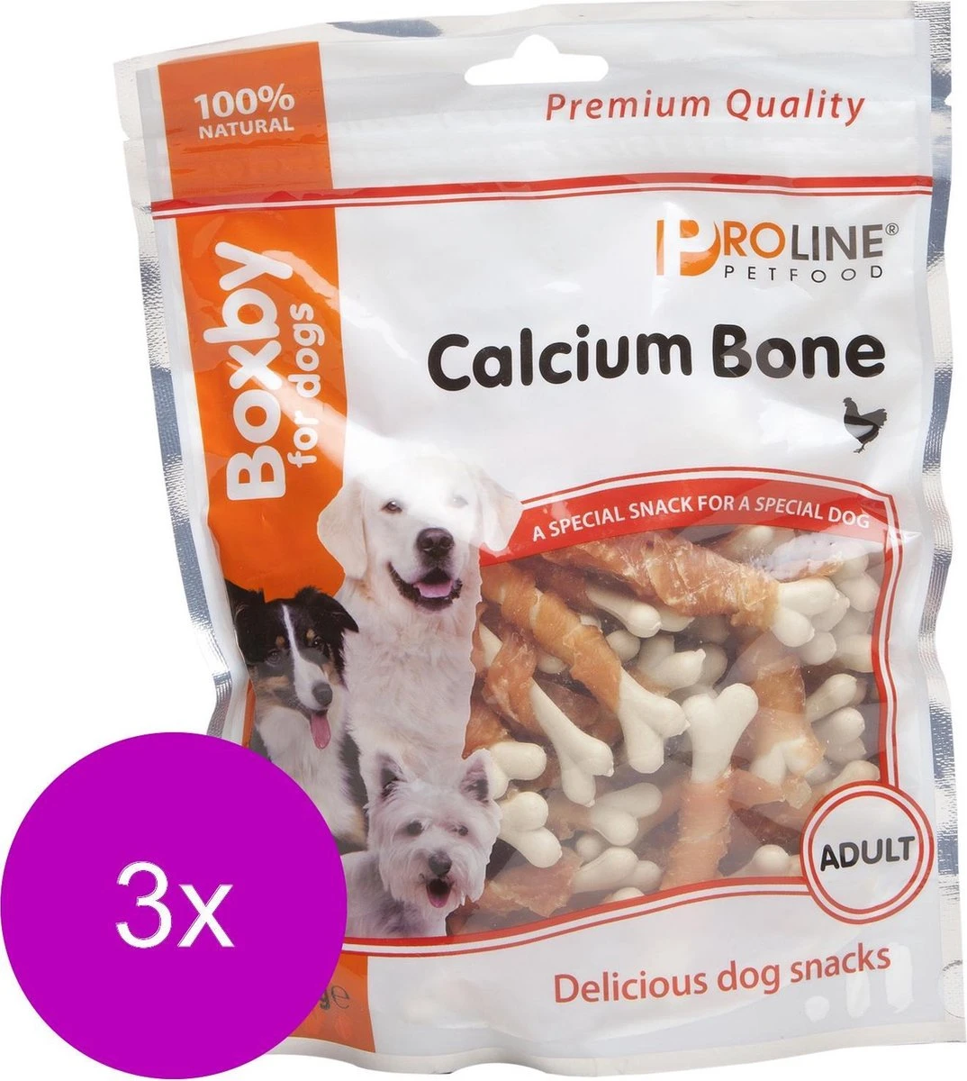 Proline Boxby Calcium Bone - Hondensnacks - 3 X 360 G Valuepack - Afbeelding 3