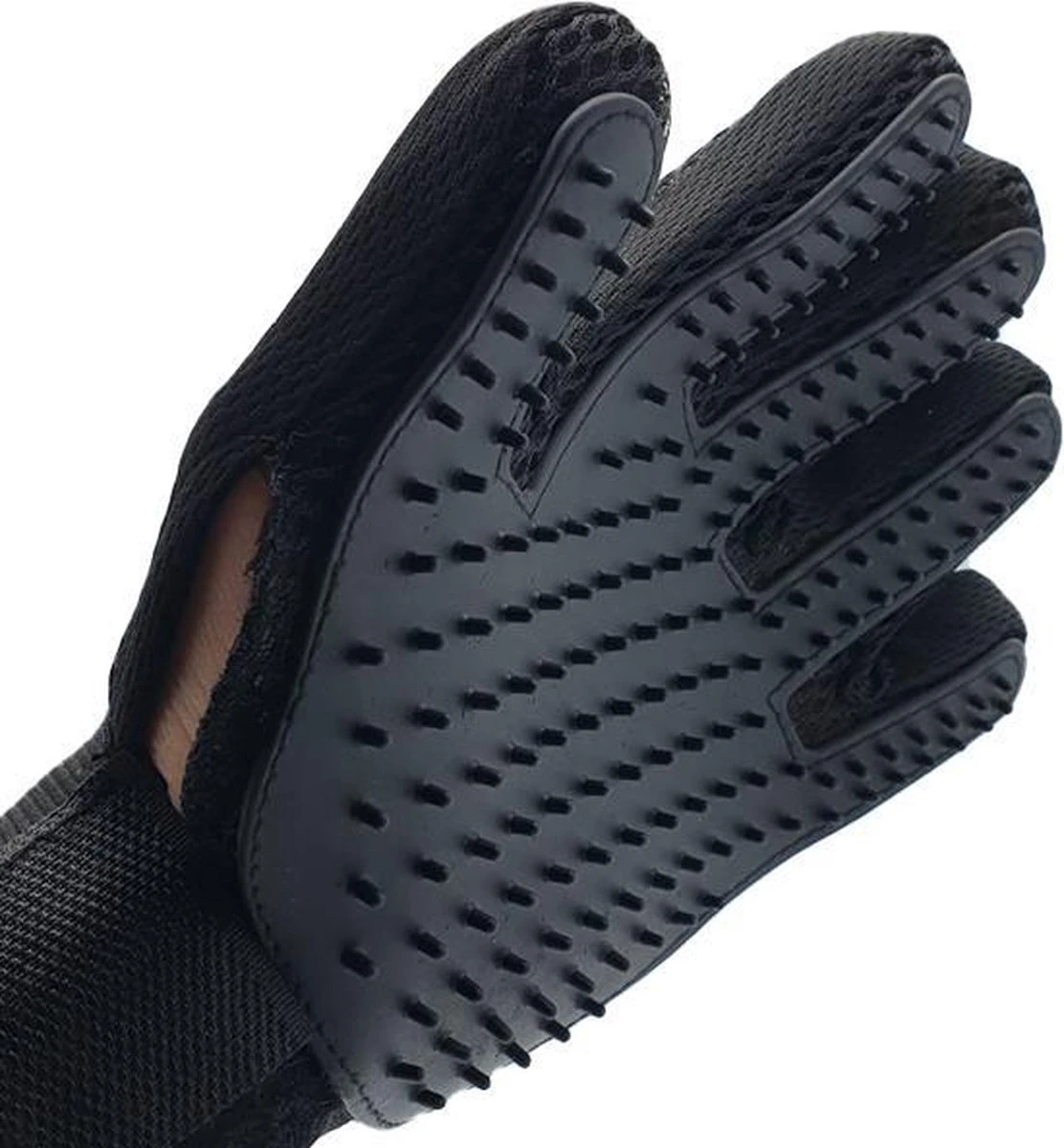 Borstel Voor Huisdieren - 2 Stuks LINKS + RECHTS - Voor Elke Vacht - Silicone - Vachtborstel - Borstel Handschoen - Zwart- ODaani - Afbeelding 5