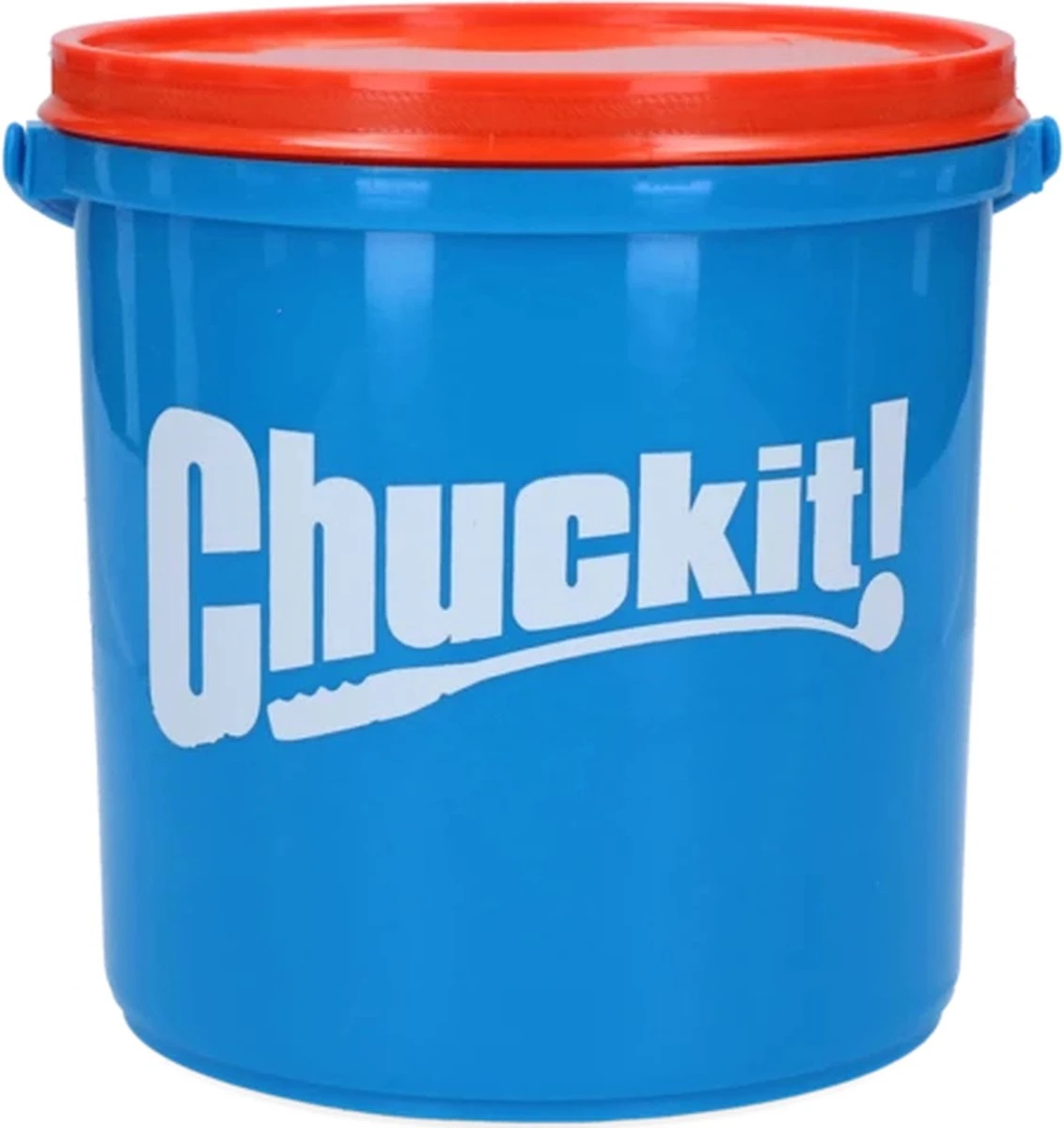 Chuckit! Bucket Met 8 Ultra Ballen (M) – Honden Speelgoed – Apporteren – Drijft Op Water – Stuitert – Veilig Voor Gebit – Honden Bal – Ideaal Met De Ballenwerper – Ø 7cm – Oranje/Blauw - Apporteerspeelgoed - Afbeelding 3
