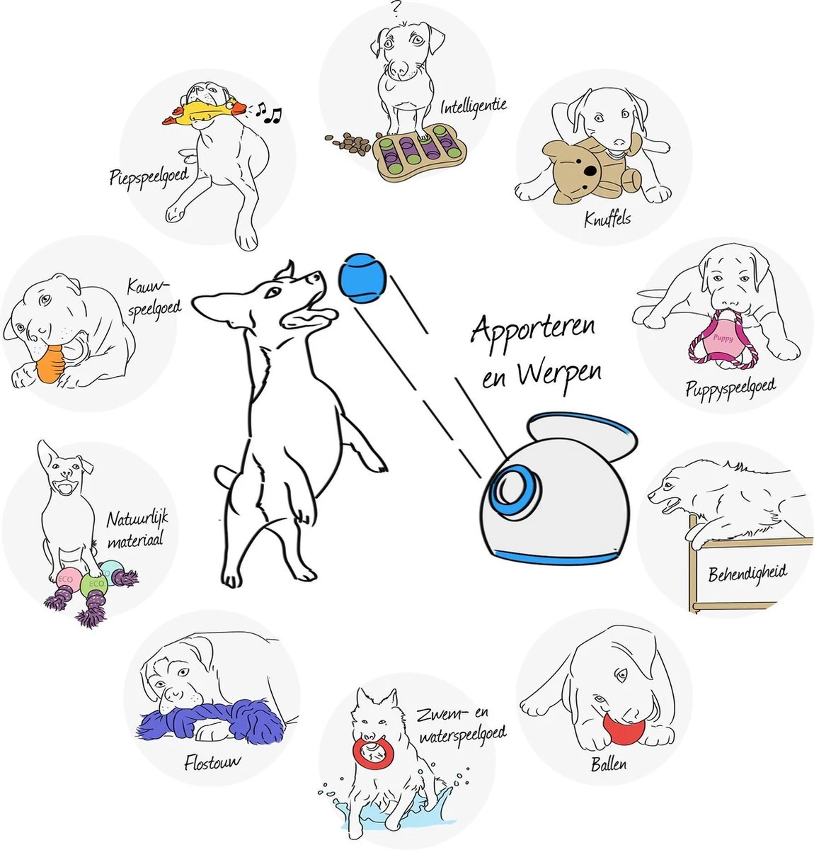 Satisfyer Happy Pet Floater Jumbo Bal - Aan Touw - Apporteren - 39 Cm - Afbeelding 2