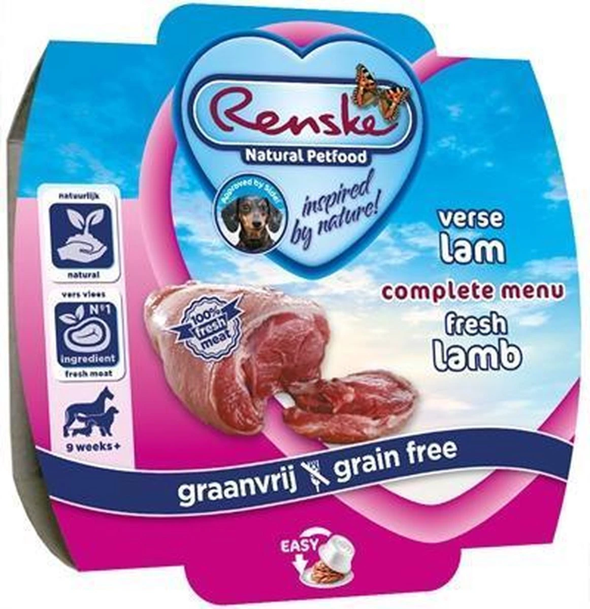 Renske Hond Vers Adult Graanvrij - Lam - Hondenvoer - 10 X 395 G - Afbeelding 9