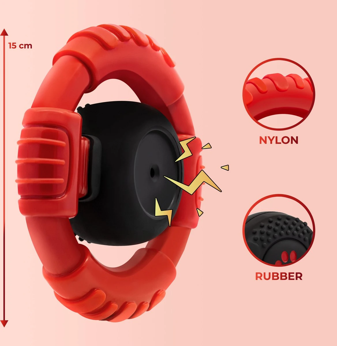 Kauwbot Stuurwiel 2.0 Extra Sterk Melk Geur Smaak En Piep Honden Speelgoed - Kauwspeelgoed Bot Hond - Dutchwide - Afbeelding 2