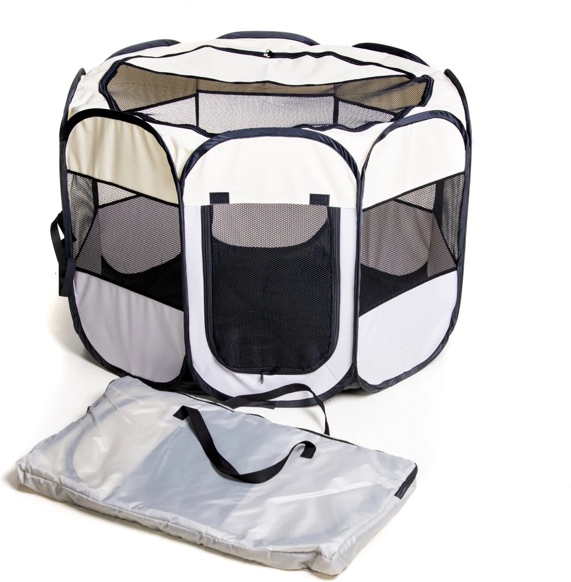 Dogs&Co Puppyren Opvouwbaar Grijs 90x90x60cm In Handige Draagtas