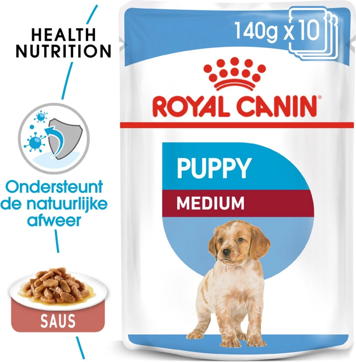 Royal Canin Shn Medium Puppy Pouch - Hondenvoer - 10 X 140 G - Afbeelding 2