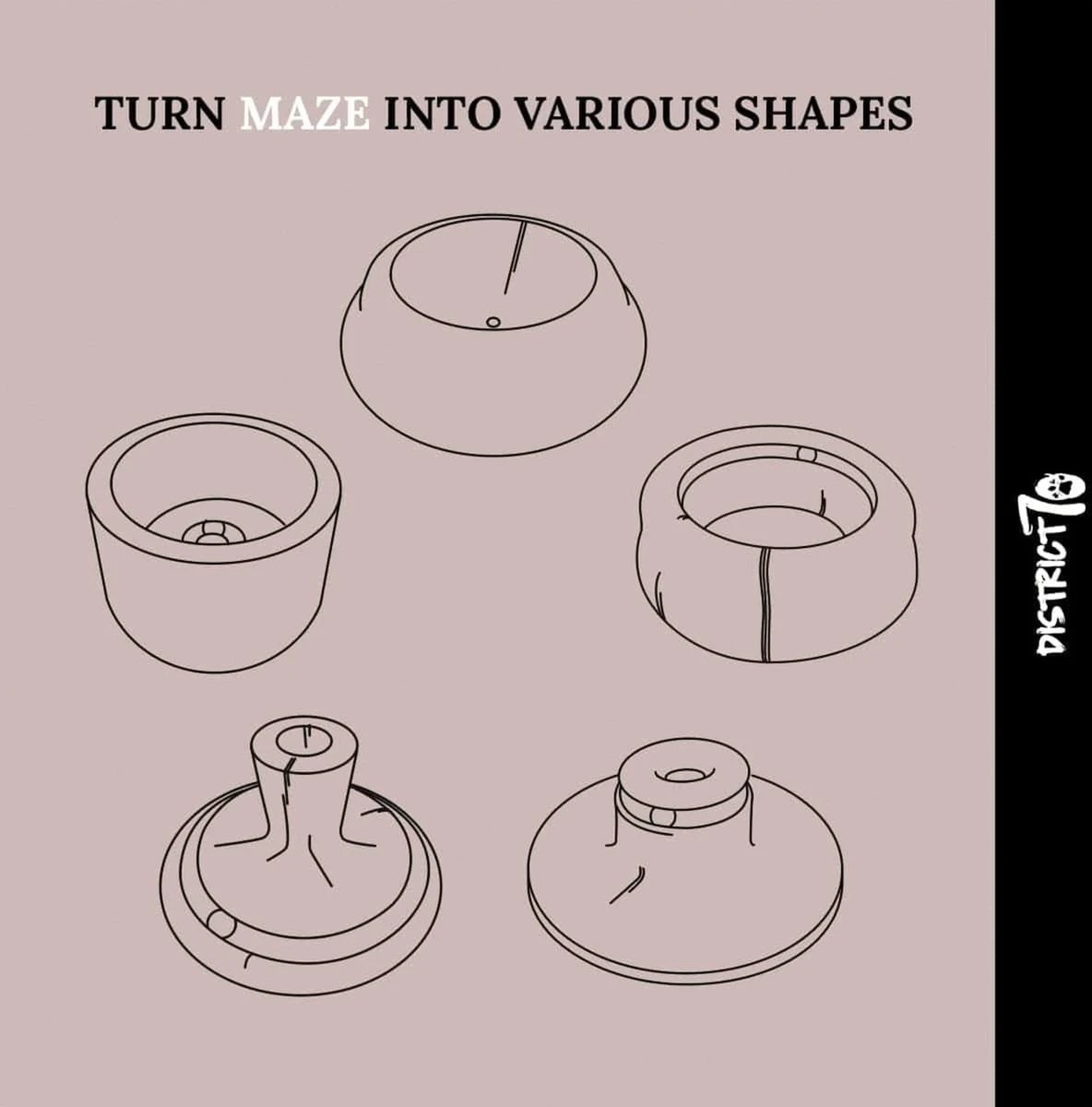 District 70 MAZE 3-in-1 Opvouwbare Kartonnen Kattenmand - Inclusief Catnip Balletje - Voor Slapen, Spelen En Krabben! - Afbeelding 12