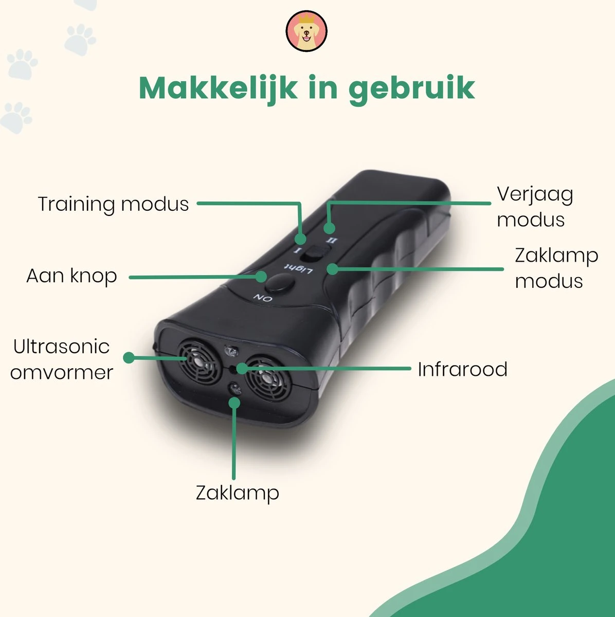 Dierboel Professionele Anti Blaf Apparaat 2022 - Diervriendelijke Ultrasoon Anti Blaf Apparaat - Voor Het Trainen Van Kleine & Grote Honden - Zonder Schok - Afbeelding 6