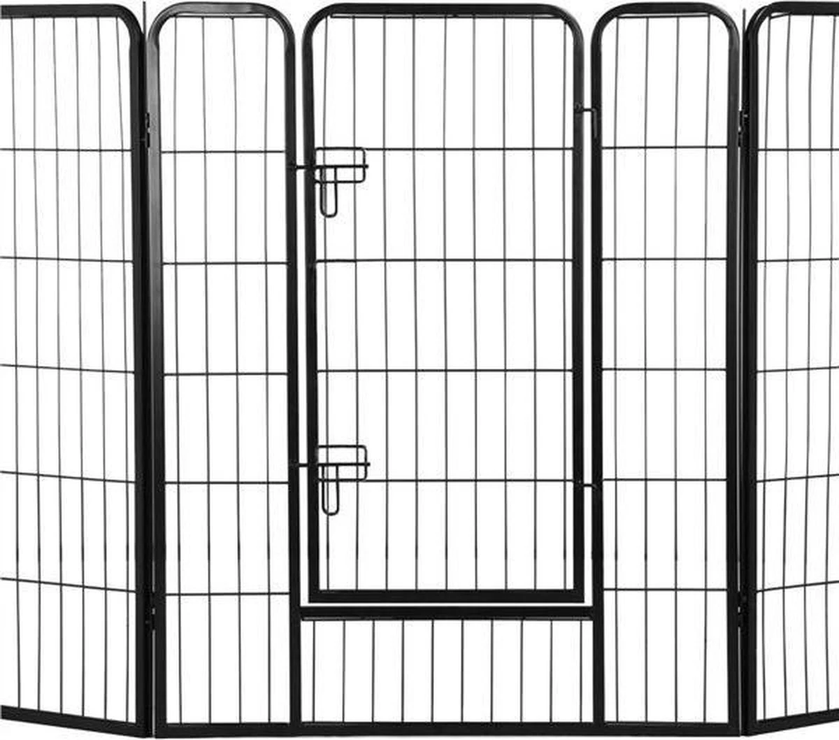 Merkloos Topmast Premium Puppyren - 120 Cm Hoog - 640 Cm Omtrek - Hondenren - Hondenhok - Zwart - Afbeelding 3