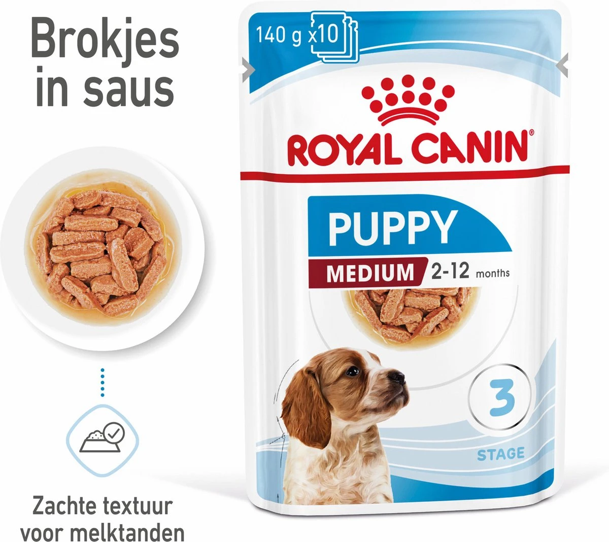 Royal Canin Shn Medium Puppy Pouch - Hondenvoer - 10 X 140 G - Afbeelding 18