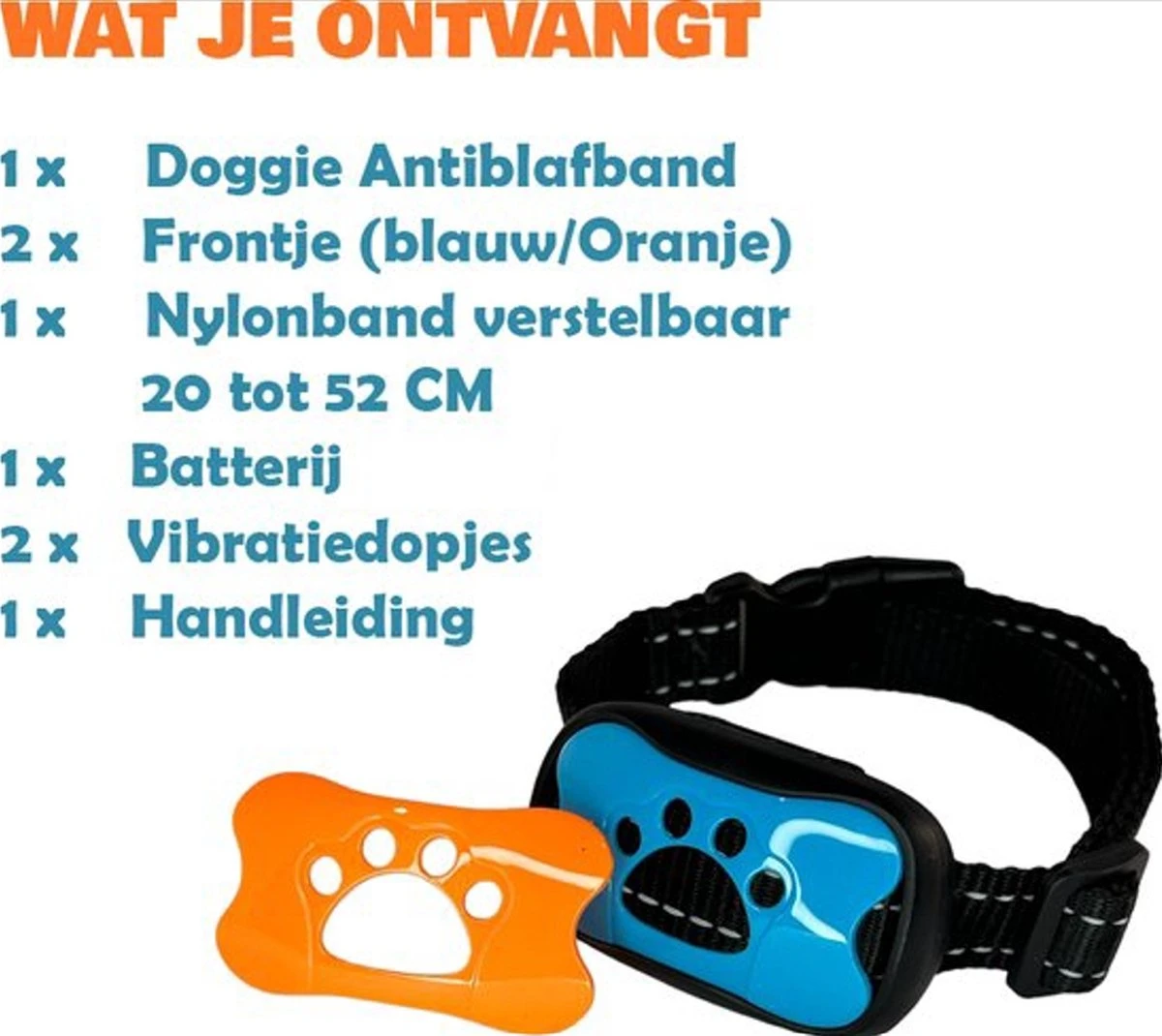 Exomar® Anti Blafband Voor Honden Blafband Anti Blaf Apparaat Blafband Zonder Schok - Diervriendelijk - Afbeelding 3
