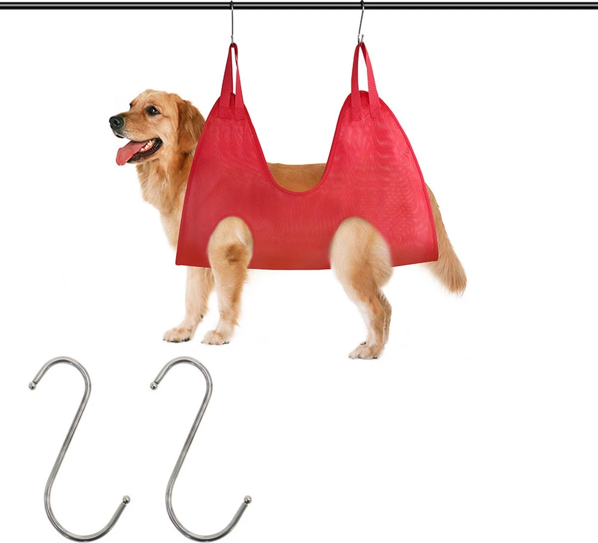 Katten, Honden Hangzak Voor Het Makkelijk Knippen Van Nagels, Rood Maat Small, Waszak, Nagelknippen, Huisdierverzorging | Cat Hangbag | Pet Hangmat | Cat Hammock - Afbeelding 4