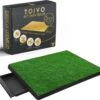 Toivo HondenToilet Kunstgras - Zwart - Geurafstotend - 62 X 49 X 6.6 CM - Honden Wc Outdoor - Zindelijkheidstraining Hond - Puppy Pads - Dierentoilet