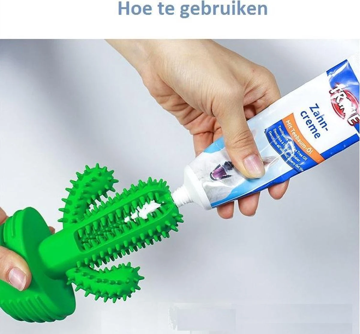 Tandenborstel + TANDPASTA Hond Melk Geur Smaak En Piep Honden Speelgoed - Cactus Dog Toy Tandverzorging Kauwbotten Hondenspeelgoed Hondenbot Kauwstaaf Tanden Puppy Hondenspeeltje Sterk Kauwspeelgoed - Dutchwide - Afbeelding 7