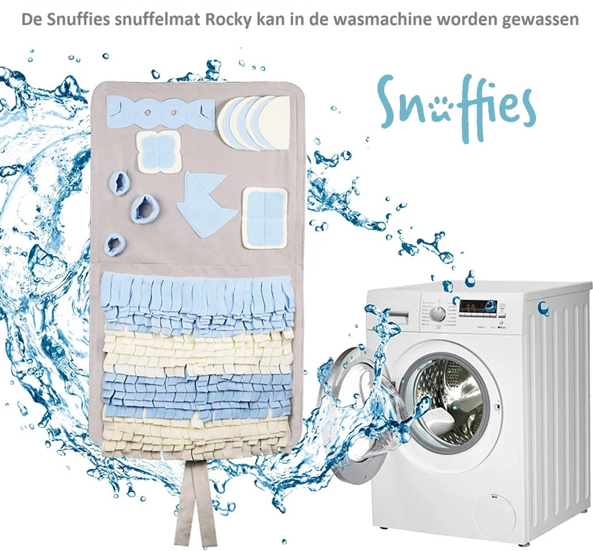 SNUFFIES® Snuffelmat Rocky 100x60cm - Snuffelmat - Snuffelmatten - Snuffelmat Hond- Intelligentie Speelgoed Hond - Hondenspeeltjes - Puppyspeelgoed - Afbeelding 10