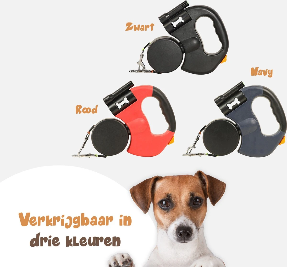 Dubbele Honden Riem – Leiband Hond – Hondenlijn – Looplijn Hond – 2 Honden – 3 Meter – Tot 12kg Per Hond – Reflecterende Lijnen – Met Zaklamp – 360° Draaien – Verstelbaar - Zwart - Afbeelding 9