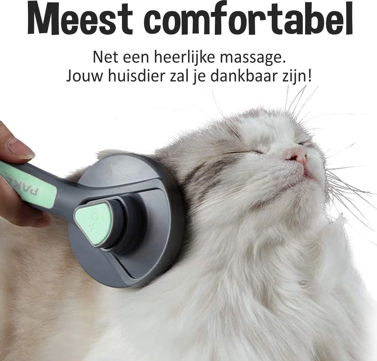 Pakeway Kattenborstel – Hondenborstel – Haarverwijderaar Voor Huisdieren – Kattenkam - Kortharig - Langharig - Inclusief Ebook! - Afbeelding 2
