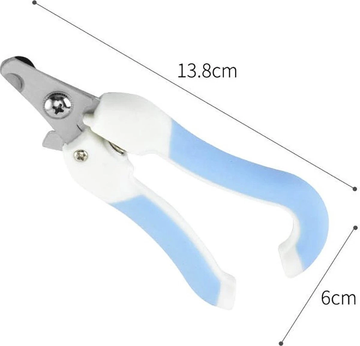 Merkloos Nagelschaar - Nagelschaartje - Nagelknipper - Geschikt Voor Hond Kat Konijn Cavia Vogel - Blauw Wit - Afbeelding 3