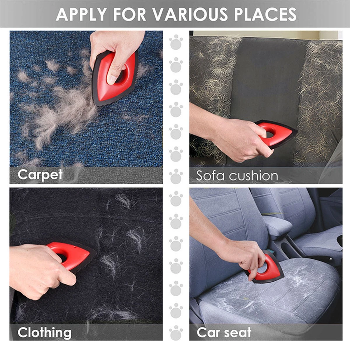 Huisdierhaar Verwijderaar - Mascota Brush XL - Zwart - Huisdier Haarverwijderaar - Katten En Honden Haren - Kleding Pluizenborstel - Pluizenroller - Kattenharen Hondenharen Verwijderen - Huisdierhaar - Kleefroller - Pluizen Borstel - Afbeelding 4