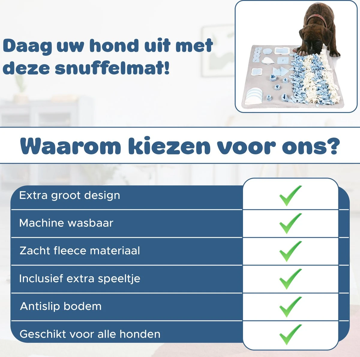 Snuffelmat Hond - Likmat Hond - Honden Speelgoed Intelligentie - Anti Schrokbak Hond - Honden Speeltjes - 100cmx100cm - Afbeelding 6