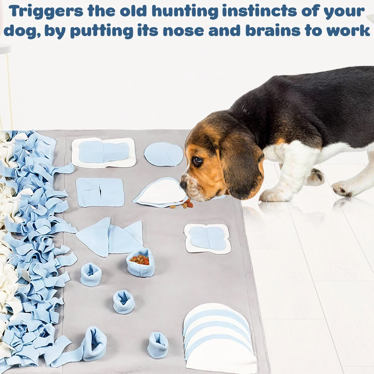 Snuffelmat Hond - Likmat Hond - Honden Speelgoed Intelligentie - Anti Schrokbak Hond - Honden Speeltjes - 100cmx100cm - Afbeelding 4