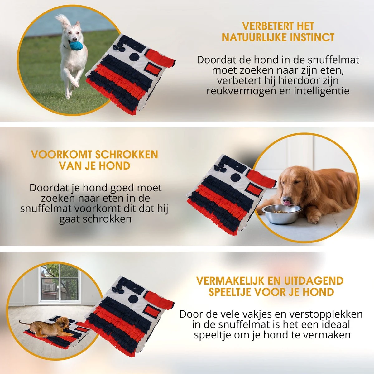 Merkloos Go Quality Honden Speelgoed - Snuffelmat - Snuffelmat Hond - Hondenspeeltjes - Puppy Speelgoed - Honden Speelgoed Intelligentie - Afbeelding 2