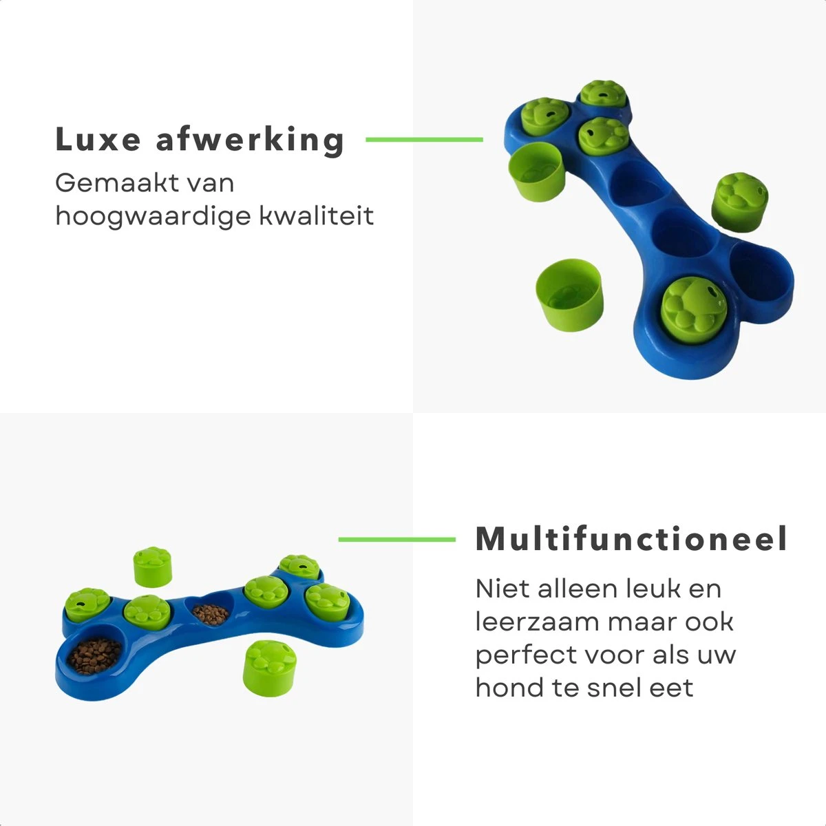 Cheqo® Hondenspeelgoed Met Snack Beloning - Intelligent Speelgoed - Hondentraining - Slowfeeder - Honden Denkspel - Puzzel Voor Honden - Afbeelding 3