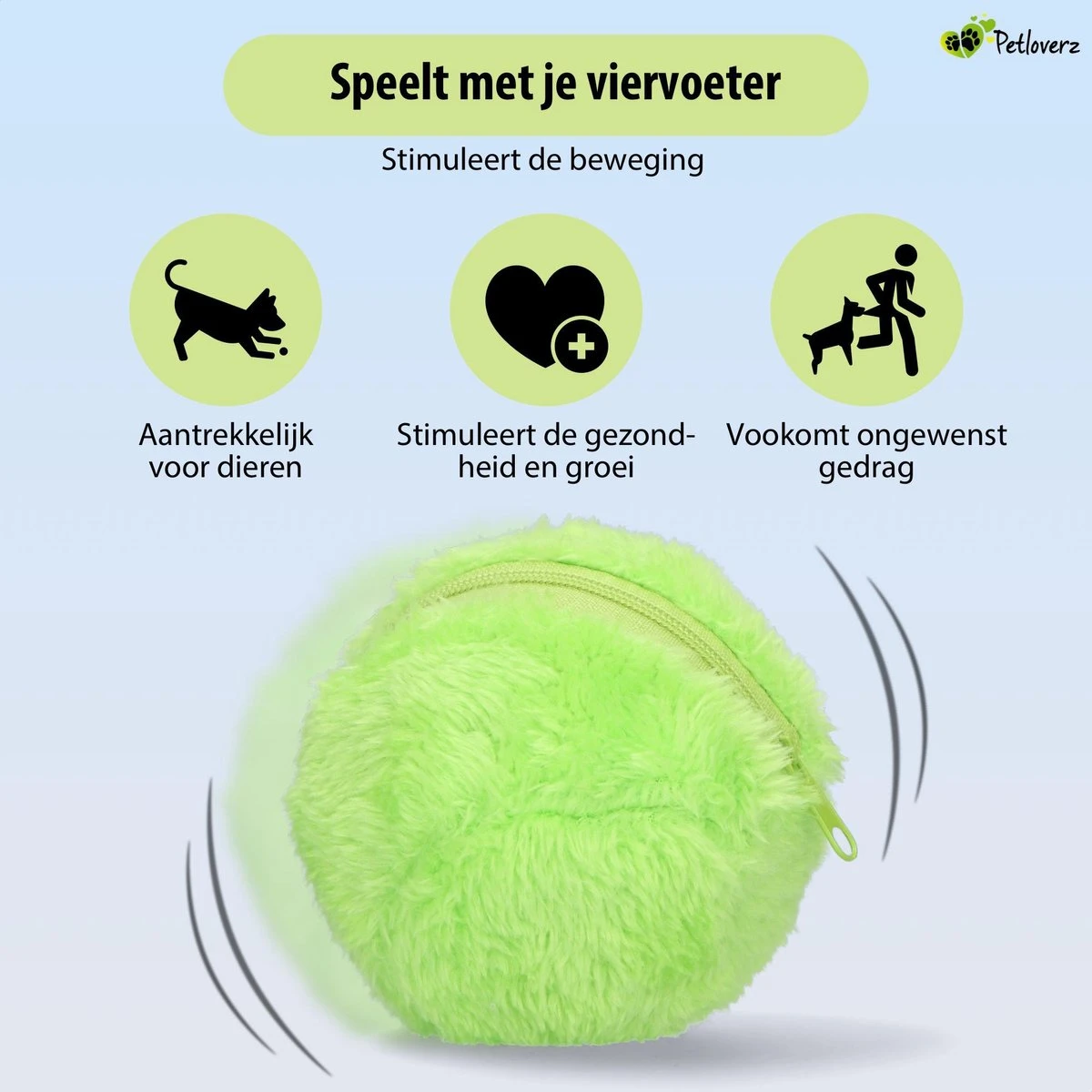 Petloverz Magic Roller Ball – Honden Speelgoed – Premium Automatische Rollende Bal - Afbeelding 2