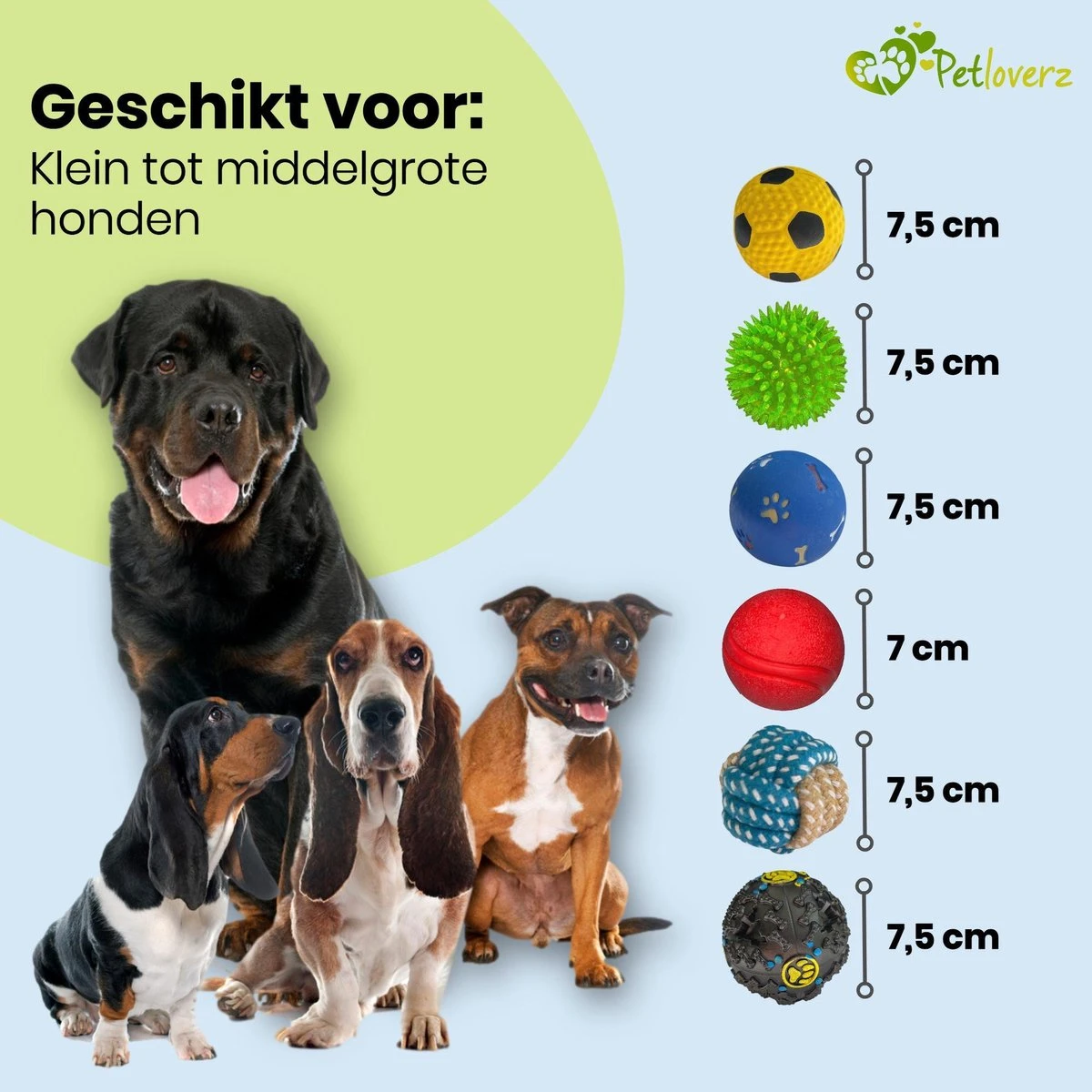 Petloverz Ballen Set - Honden Speelgoed - Intelligentie - Ballen - 6 Stuks - Afbeelding 4