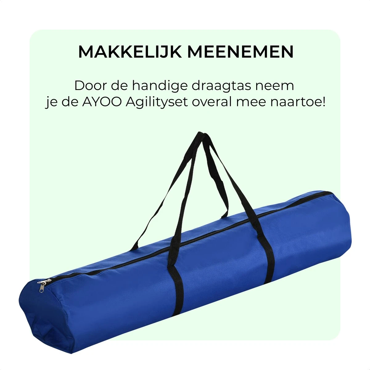 AYOO Agility Voor De Hond - Honden Training - Honden Behendigheid Set - Hondenparcours - Training Huisdieren - Honden Agility Set - Slalom - Horde - Draagzak - Agility Set - Oranje - Wit - GRATIS Speeltouw - Afbeelding 2