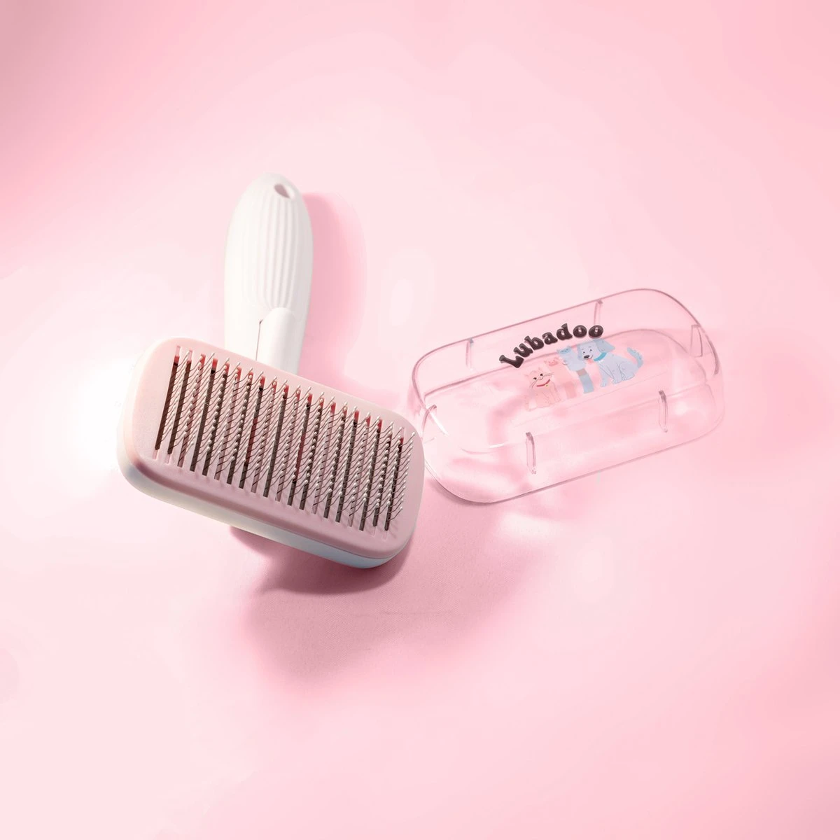 Lubadoo® - Kattenborstel - Hondenborstel - Kattenkam - Kattenhaar - Hondenhaar - Huisdierhaar Verwijderaar - Haarverwijderaar Voor Huisdieren - Langharig - Kortharig - Roze - Afbeelding 8