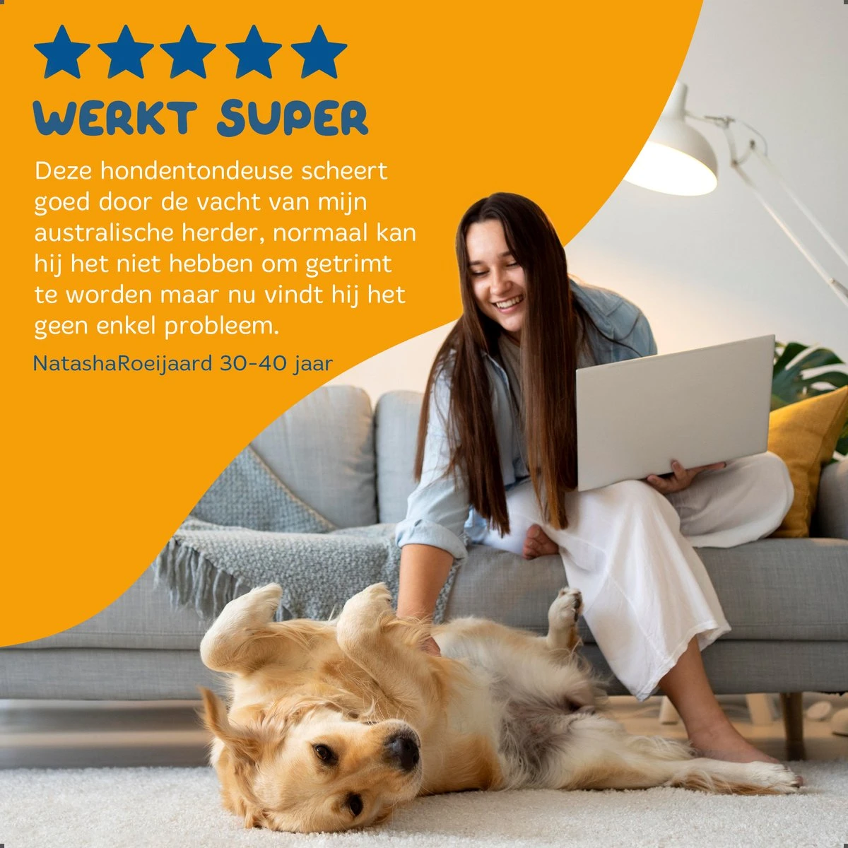 Pawwy Dieren Tondeuse Set Draadloos Voor Honden En Katten – Voor Dikke Vacht - Hondentondeuse – Hondentrimmer - Scheerapparaat - Goud - Afbeelding 12