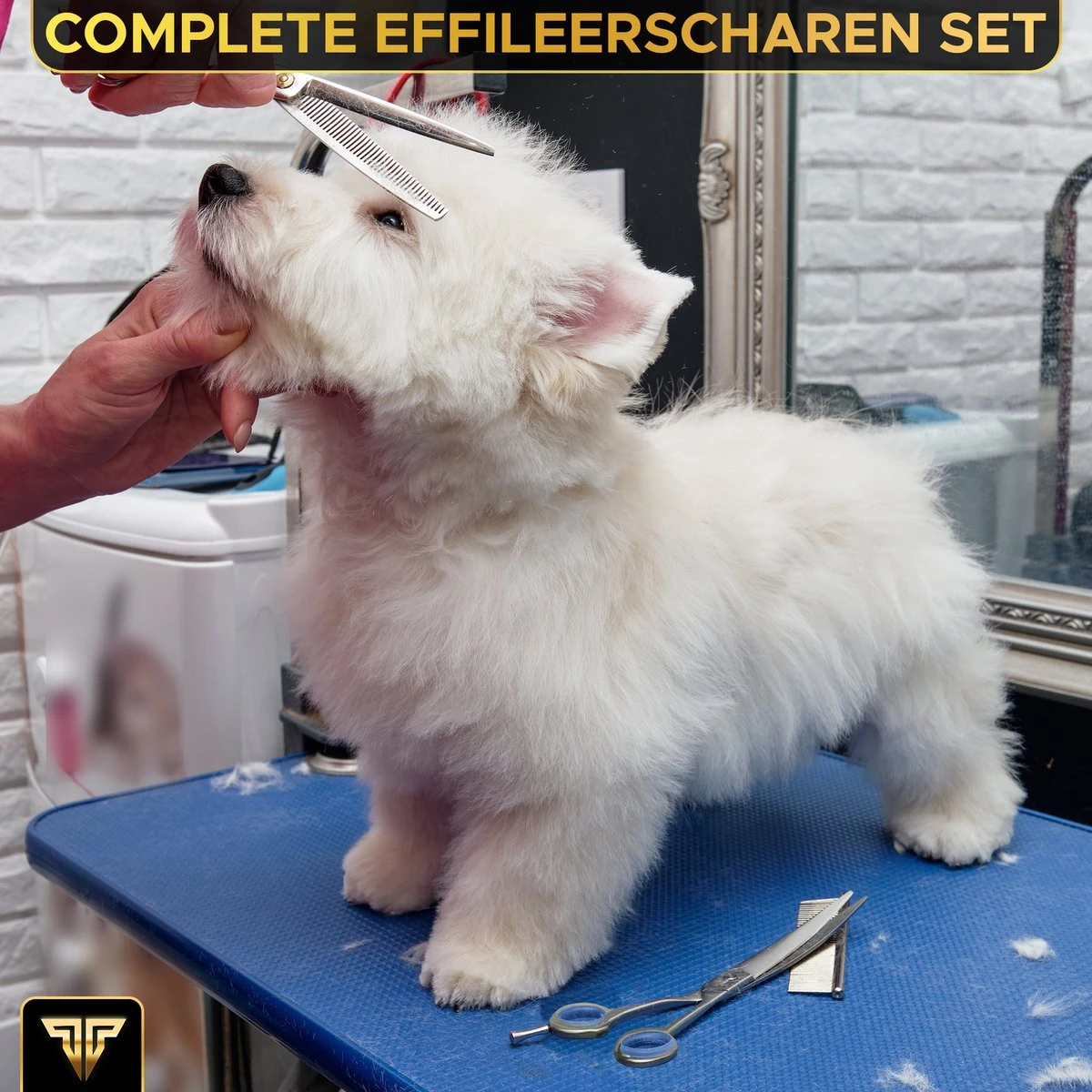 Toivo Schaar Voor Dieren - Zilver - Effileerscharen - Honden Scharenset - Dierenschaar - Set 5 Stuks - Trimscharen - Trimset - Uitdunschaar Hond - Schaar Honden - Afbeelding 3