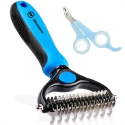 Woodoro 2-Zijdige Kattenkam Voor Ondervacht - Voorkomt Haaruitval - Verwijdert Klitten