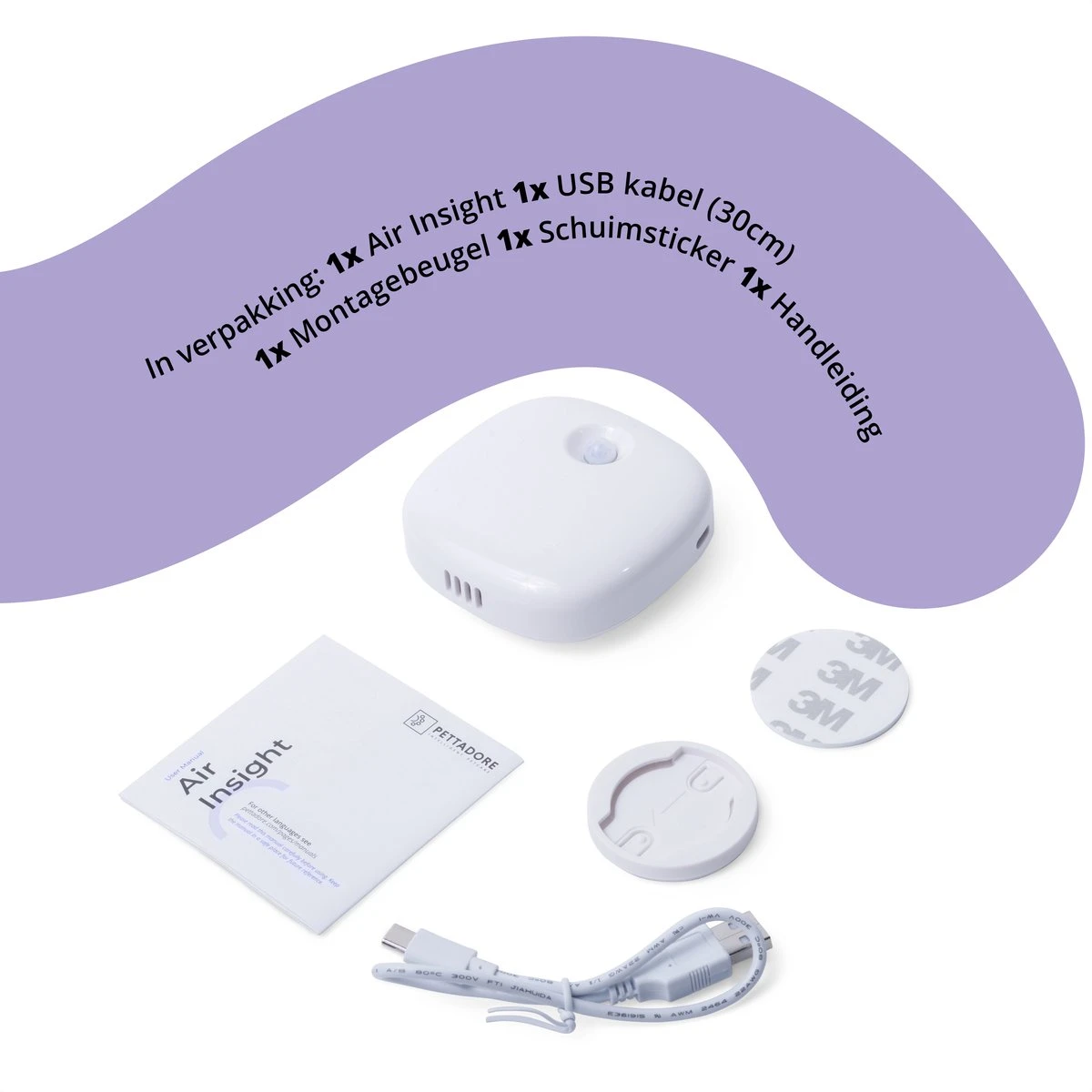 Pettadore Air Insight - Kattenbak Geurverdrijver & Teller - Actieve Zuurstof En Ionen - Oplaadbaar - Met App - Afbeelding 12