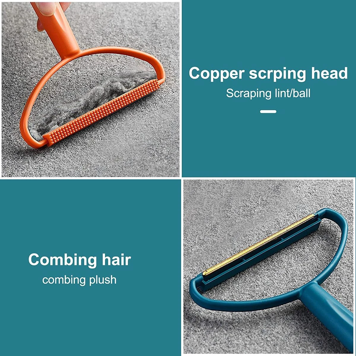 Doodadeals® | Huisdierhaar Verwijderaar | Kattenhaar Verwijderaar | Tapijt, Meubels En Jas | Blauw Of Oranje | 1 Stuk - Afbeelding 4