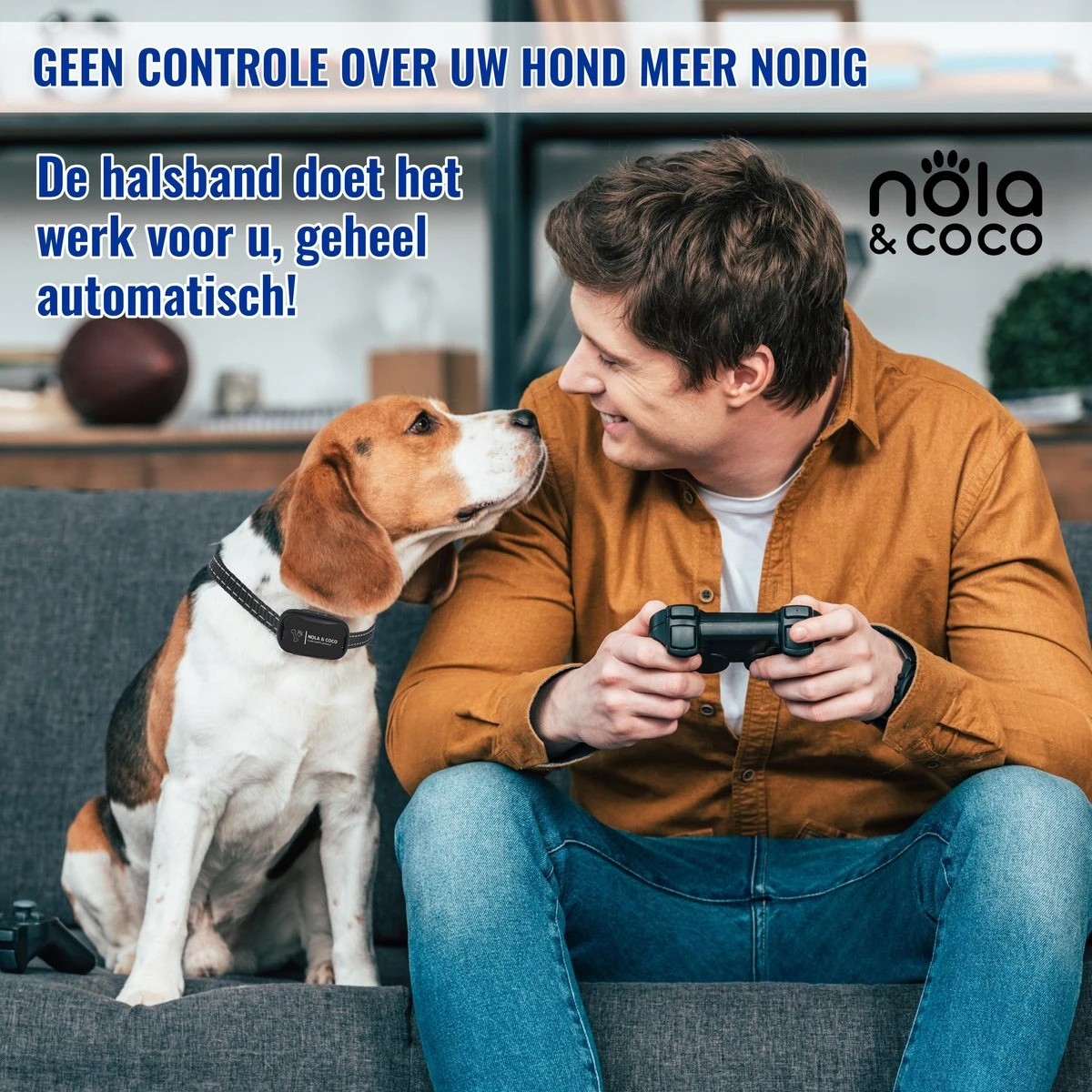 Nola & Coco® Oplaadbare Anti Blafband - 4 Kleuren - Zonder Schok - Waterdichte Diervriendelijke Blaf Halsband - Opvoedingshalsband - Voor Grote En Kleine Honden - Lichte Vibratie En Geluid - 3 Tot 60kg - Afbeelding 6