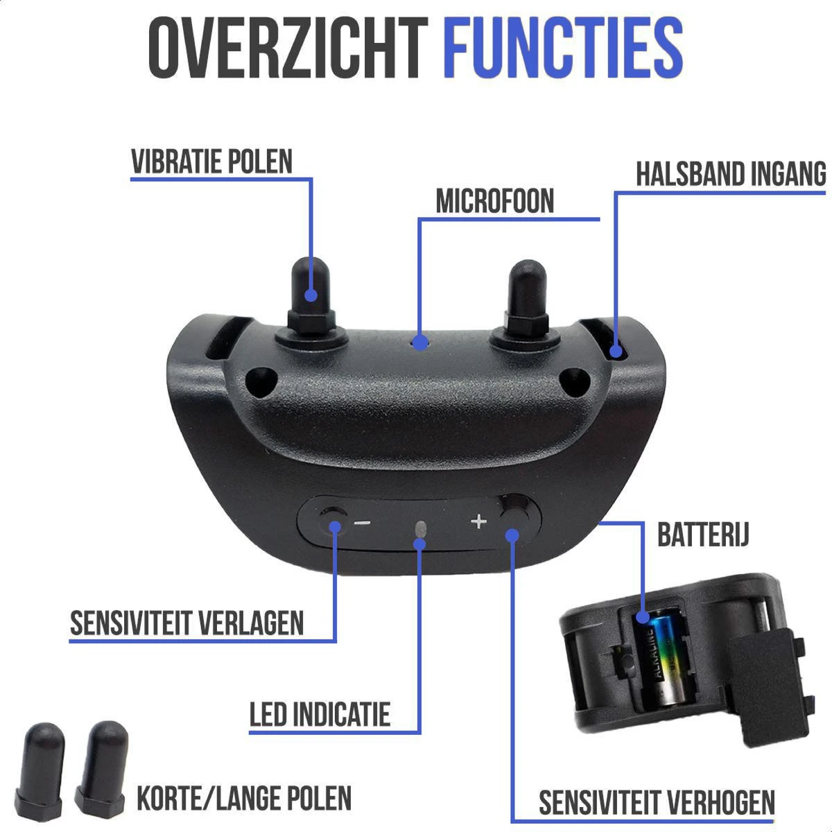 STARMAN Anti Blafband Voor Honden - 3-60KG - Diervriendelijk - Zonder Schok - Vibratie En Audio - Anti Blaf Band - Afbeelding 2