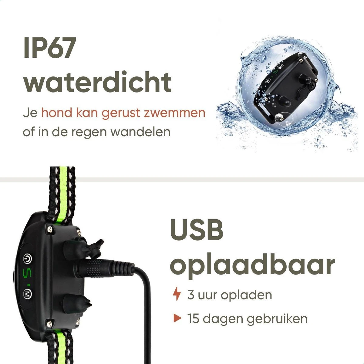 Premium Anti Blafband - Diervriendelijke Opvoedingshalsband Zonder Schok - Trainingshalsband Voor Grote En Kleine Honden - Anti Blaf Band - Correctie Halsband - Afbeelding 4