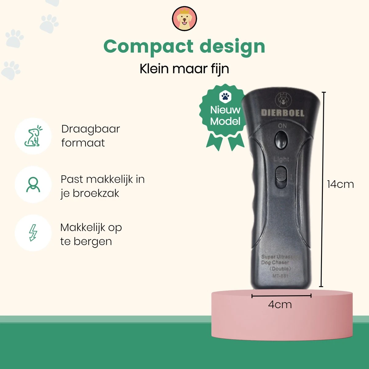 Dierboel Professionele Anti Blaf Apparaat 2022 - Diervriendelijke Ultrasoon Anti Blaf Apparaat - Voor Het Trainen Van Kleine & Grote Honden - Zonder Schok - Afbeelding 2