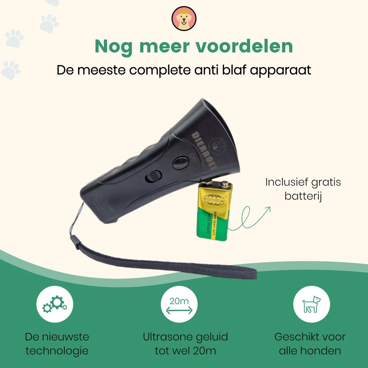 Dierboel Professionele Anti Blaf Apparaat 2022 - Diervriendelijke Ultrasoon Anti Blaf Apparaat - Voor Het Trainen Van Kleine & Grote Honden - Zonder Schok - Afbeelding 7