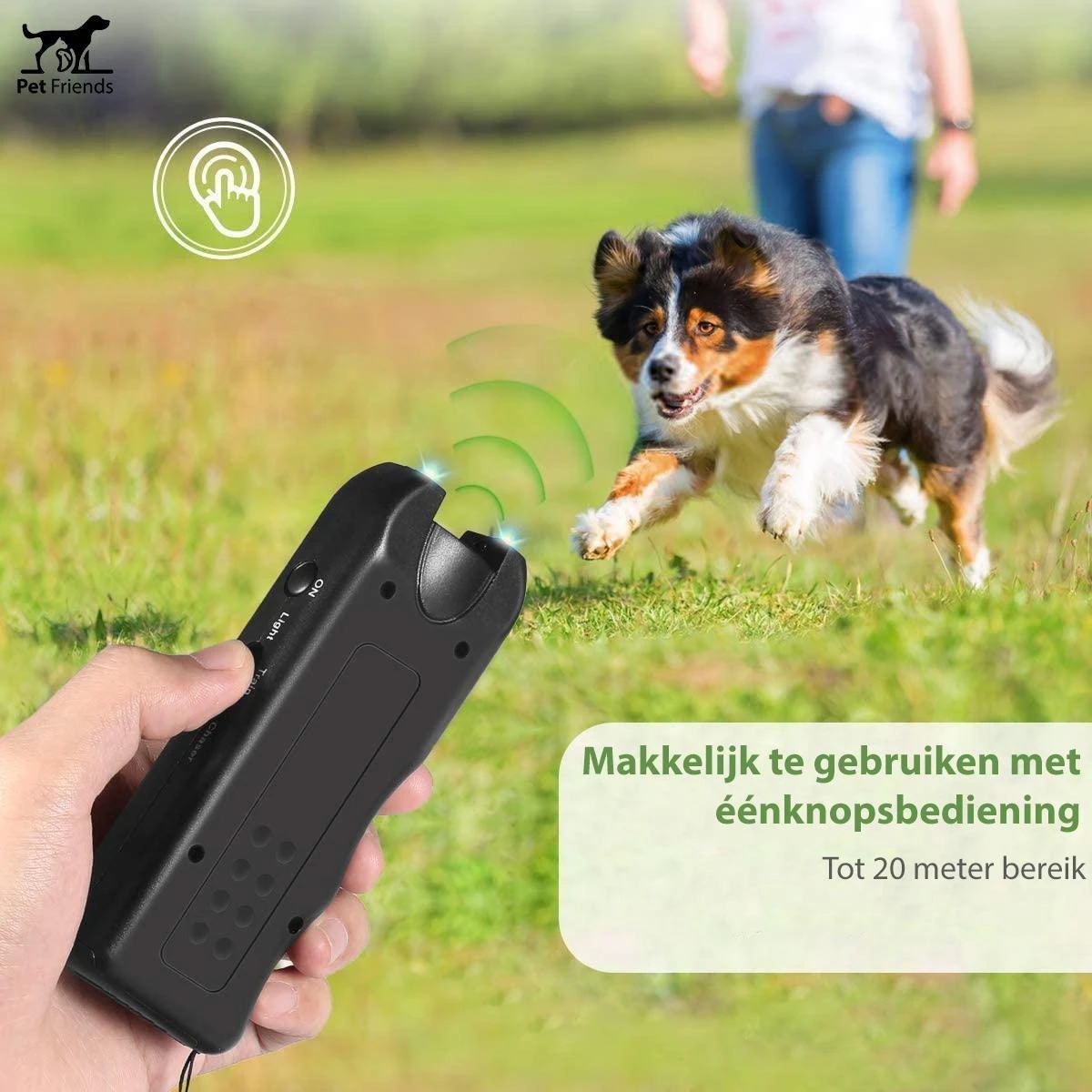 PetFriends Diervriendelijk Ultrasoon Anti Blaf Apparaat Voor Honden - Zonder Schok - Anti Blafband Alternatief - Incl. Batterij - Afbeelding 6