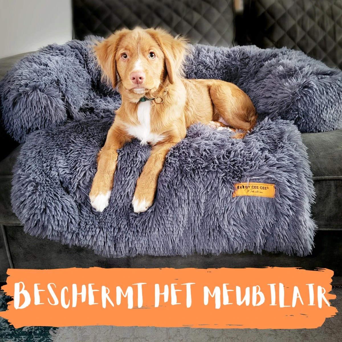Origineel Hondendeken Voor Bank– Hondenkleed Fluffy – Pluche Hondenbed - Hondenmand Premium - Volledig Afritsbaar - Afbeelding 12
