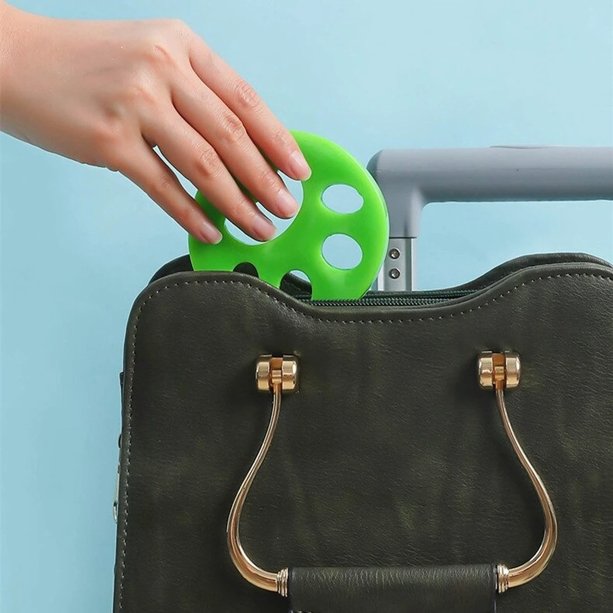 Merkloos Wasmachine Herbruikbare Haarverwijderaar - Huisdierhaar Verwijderaar - Anti Haren - Accessoires Wasmachine - Groen - 1 Stuks - Afbeelding 7