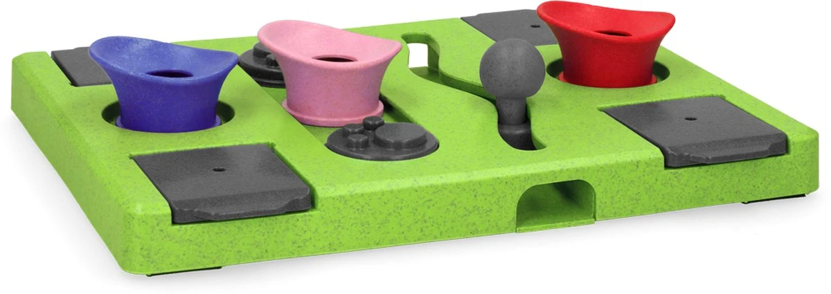 Eat Slow Live Longer Puzzel Rectangle – Intelligentie Speelgoed Voor Honden – Interactief Hondenspeelgoed – Uitdagende Hondenpuzzel – Gerecyclede Materialen – Te Vullen Met Snacks - 25x26x5 Cm - Groen - Afbeelding 2