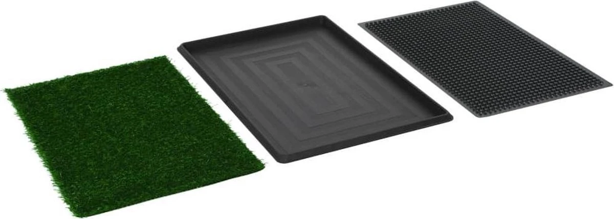VidaXL Huisdierentoilet Met Bak En Kunstgras 76x51x3 Cm Groen - Afbeelding 7