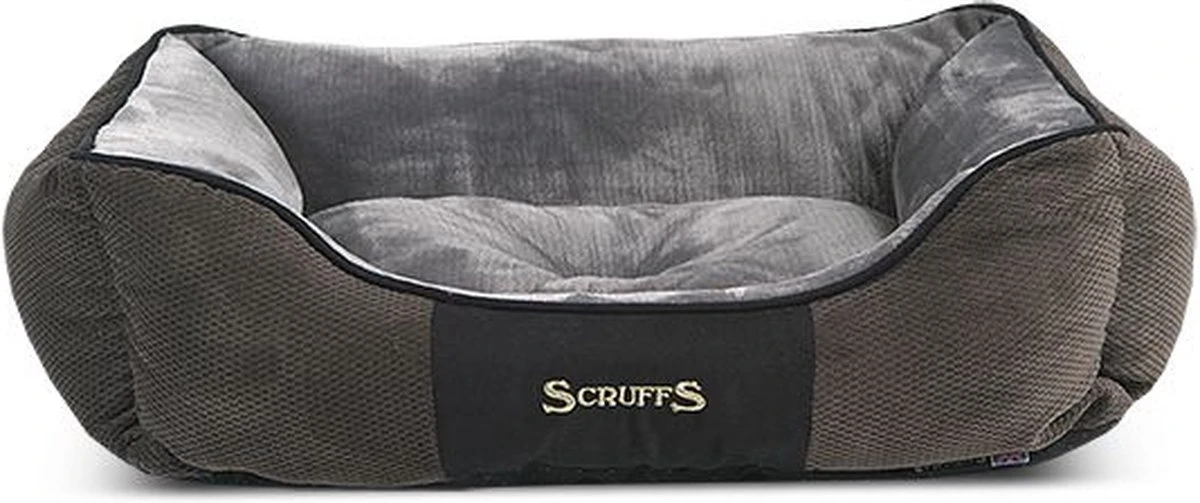 Hondenmand Zacht En Stevig, Anti-Slip En Wasbaar - Scruffs Chester Box Bed - In Grijs En Bruin In Maat S Tot XL - Kleur: Grijs, Maat: Extra Large