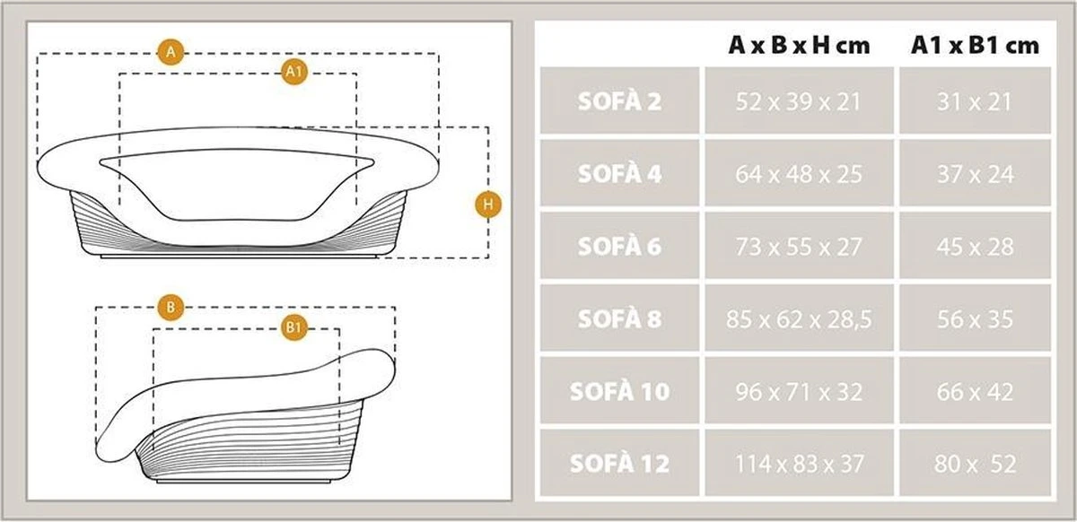 Ferplast Sofa Grijs Hondenmand Maat - Sofa 4 - Afbeelding 3