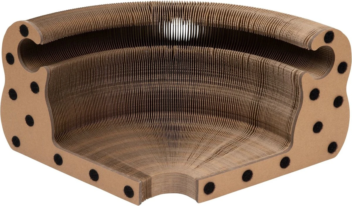 District 70 MAZE 3-in-1 Opvouwbare Kartonnen Kattenmand - Inclusief Catnip Balletje - Voor Slapen, Spelen En Krabben! - Afbeelding 10